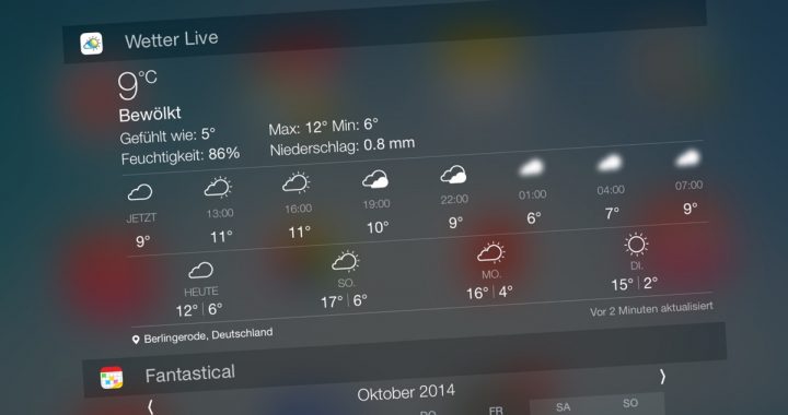 Zwei App-Tipps mit tollen Widgets – Fantastical und Wetter Live-Neuauflage