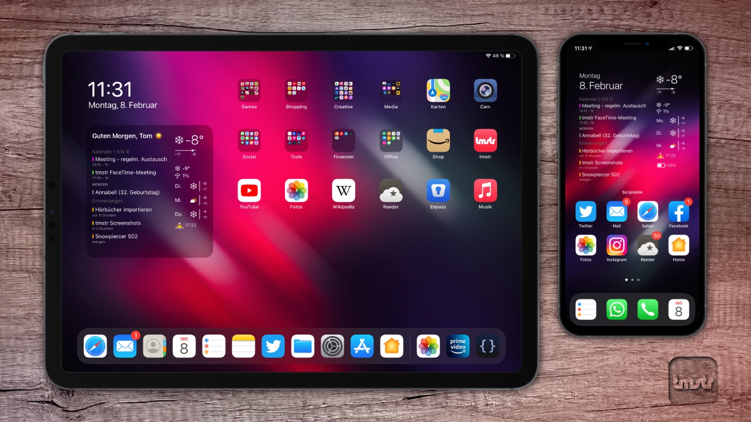 Weather-Cal Widget für iOS und iPadOS