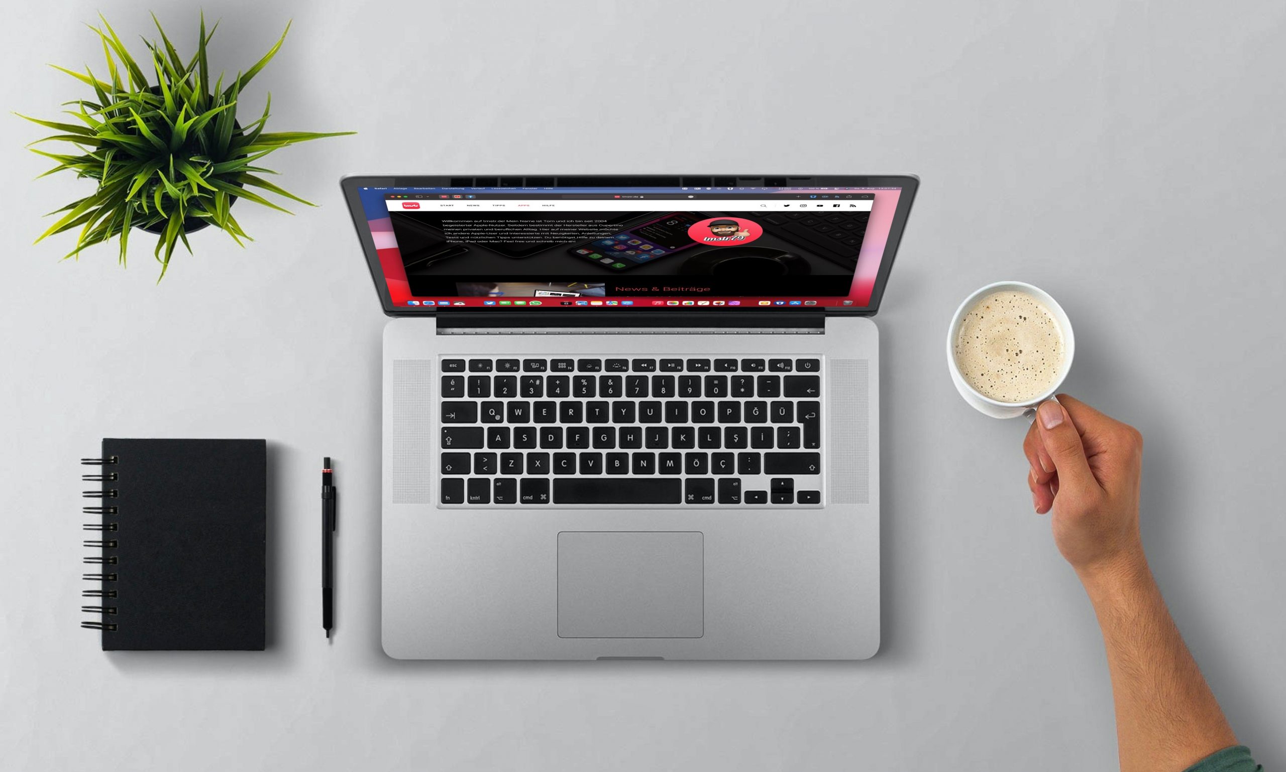 MacBook Trackpad – Mit drei Fingern bewegen