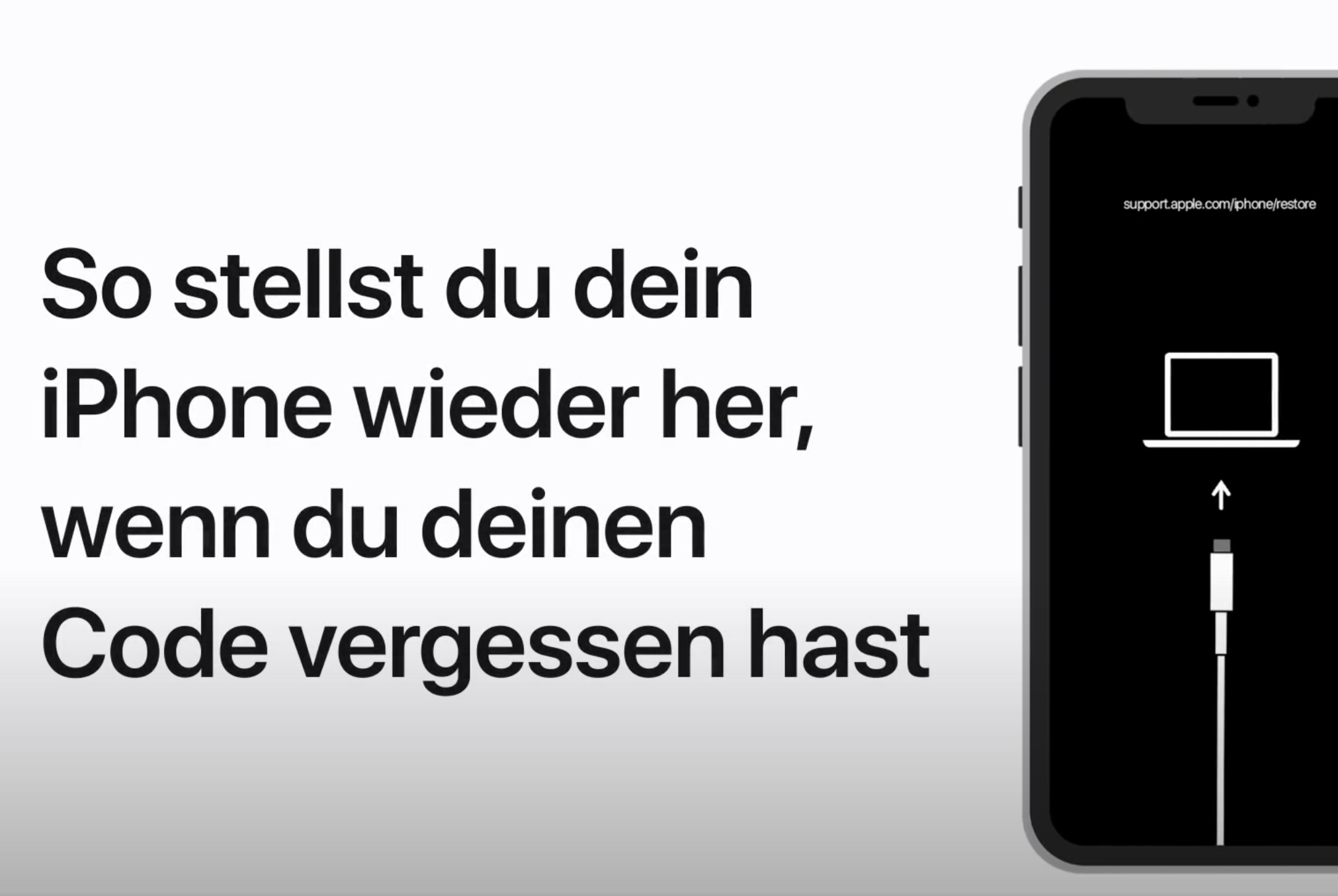 iPhone Wiederherstellung, nachdem man seinen Code vergessen hat